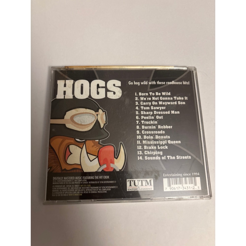 TUTM Entertainment Hogs CD Unisex OS Red/Black Good Biker Roadhouse Rock Hits